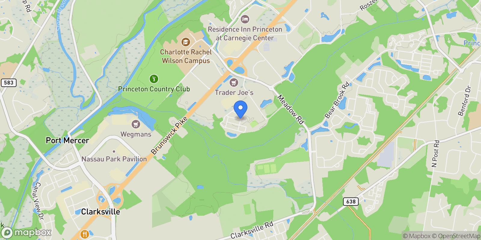 Map showing 8203 Donatello Drive , Princeton, NJ 08540, Princeton, New Jersey, United States.