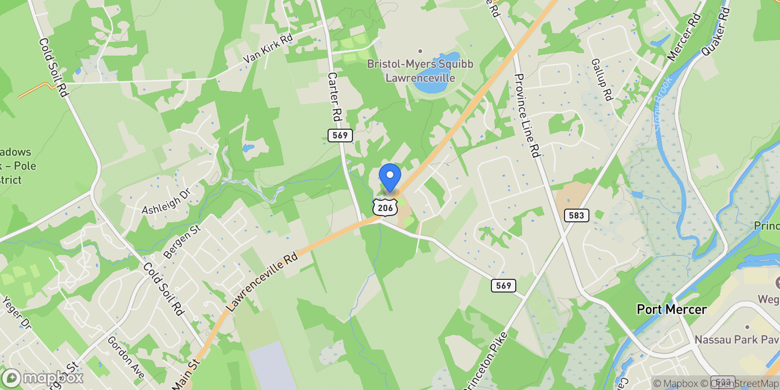 Map showing 3301 Lawrenceville Road , Princeton, NJ 08540, Princeton, New Jersey, United States.