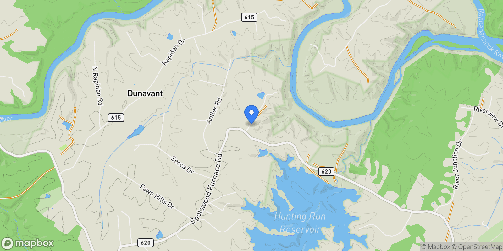Map showing 14601 CLORE LN LANE, FREDERICKSBURG, VA 22407, Fredericksburg, Virginia, United States.