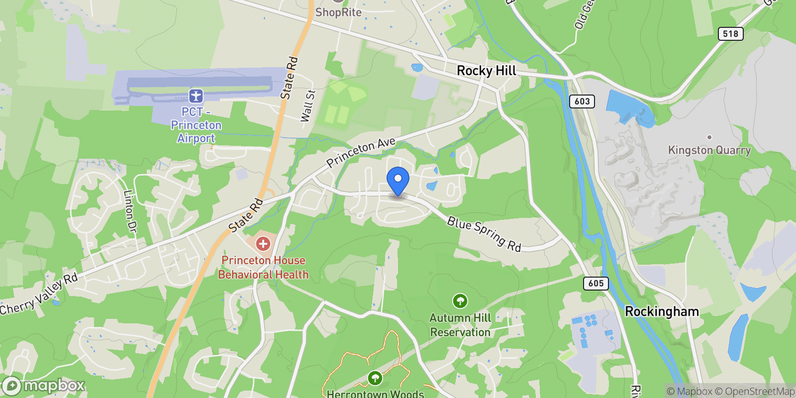Map showing 35 Truman Avenue , Princeton, NJ 08540-1697, Princeton, New Jersey, United States.