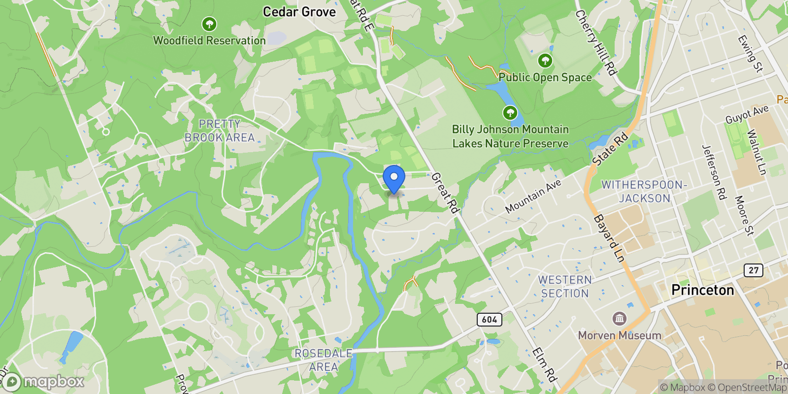 Map showing 94 North Road , Princeton, NJ 08540, Princeton, New Jersey, United States.