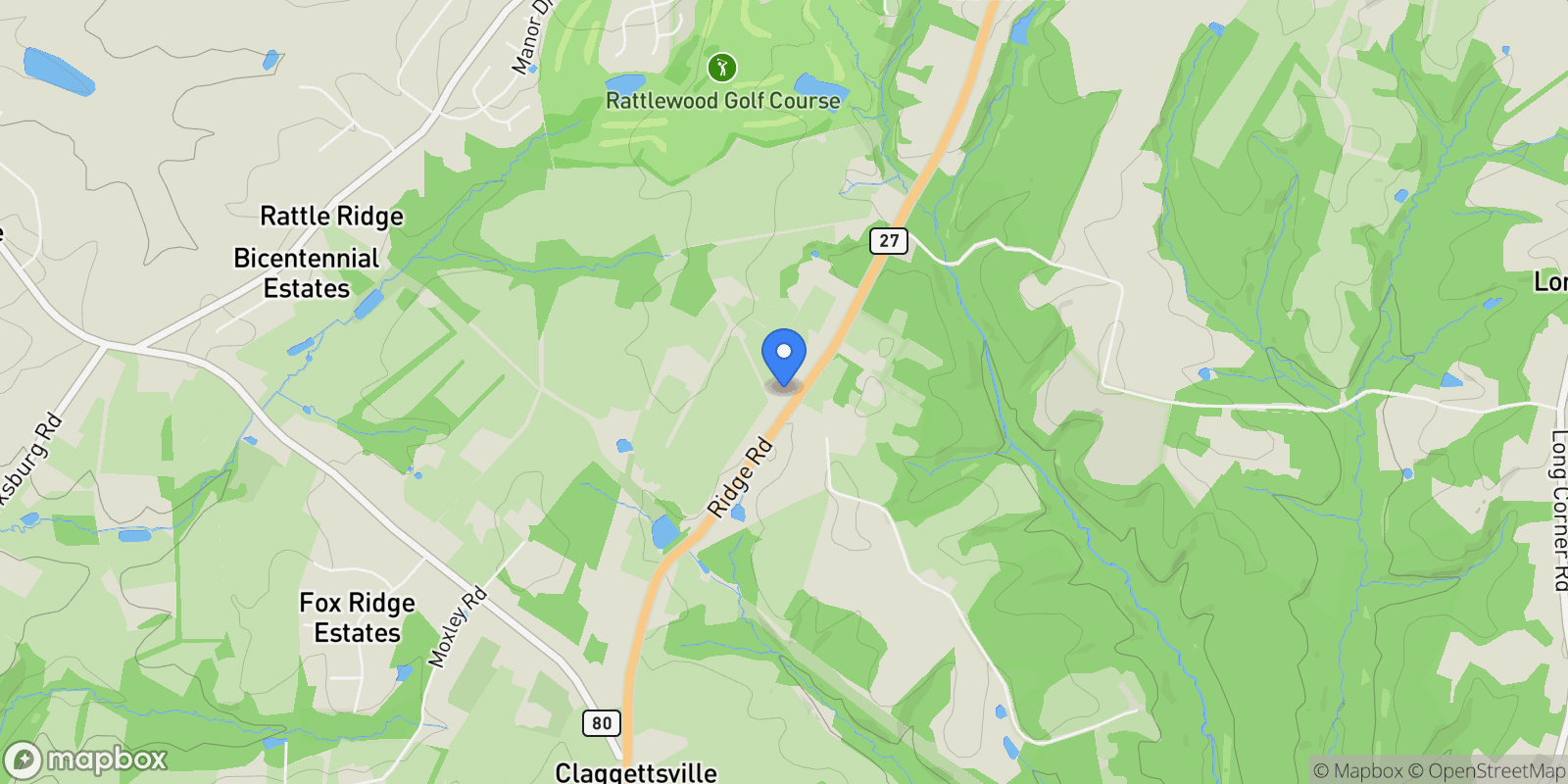 Map showing 28904 RIDGE RD ROAD, MOUNT AIRY, MD 21771, Mount Airy, Maryland, United States.