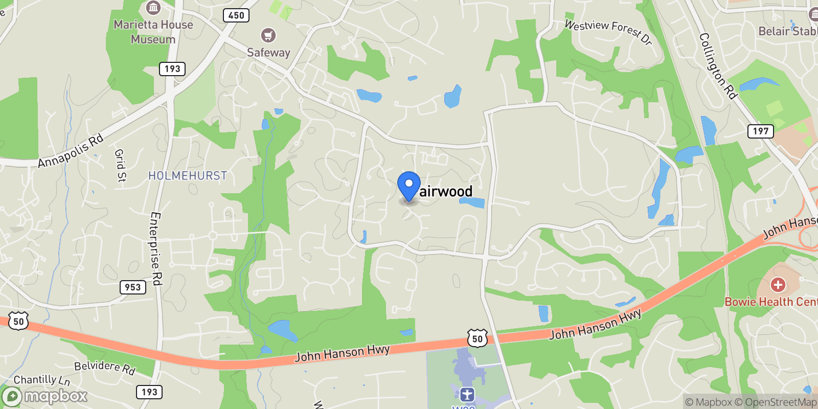 Map showing 4615 CIMMARON GREENFIELDS DR DRIVE, BOWIE, MD 20720, Glenn Dale, Maryland, United States.