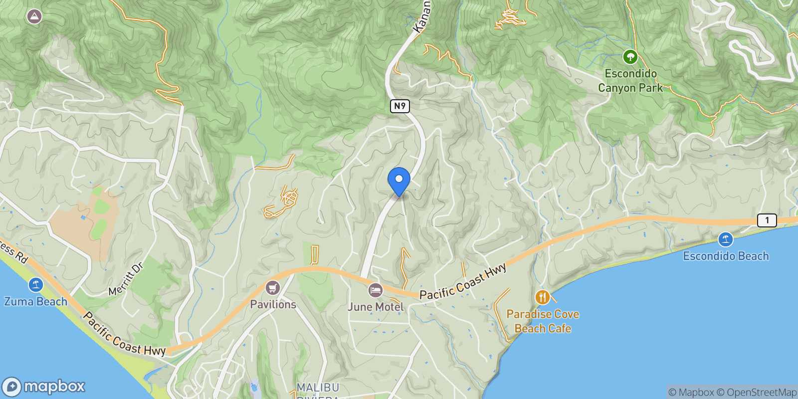 Map showing 6015 Galahad Rd, Malibu, CA 90265, Malibu, California, United States.