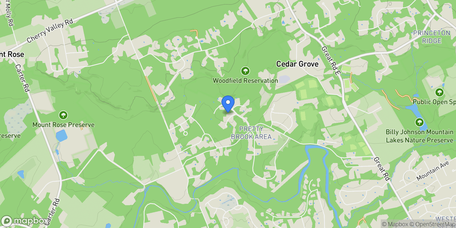 Map showing 18 Katies Pond Road , Princeton, NJ 08540, Princeton, New Jersey, United States.