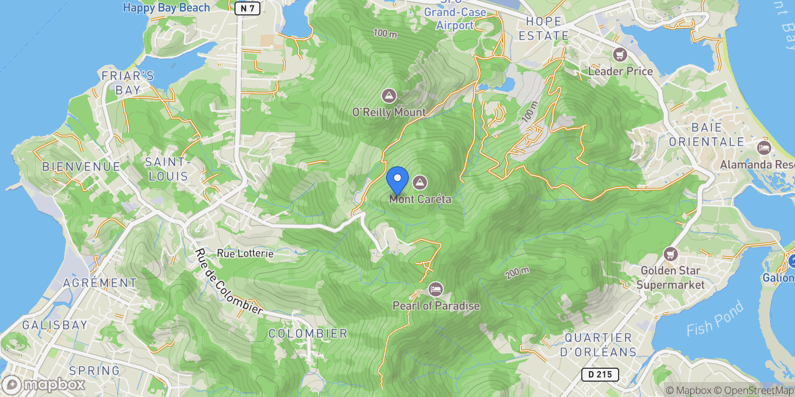 Map showing Saint-Martin, Saint Martin.