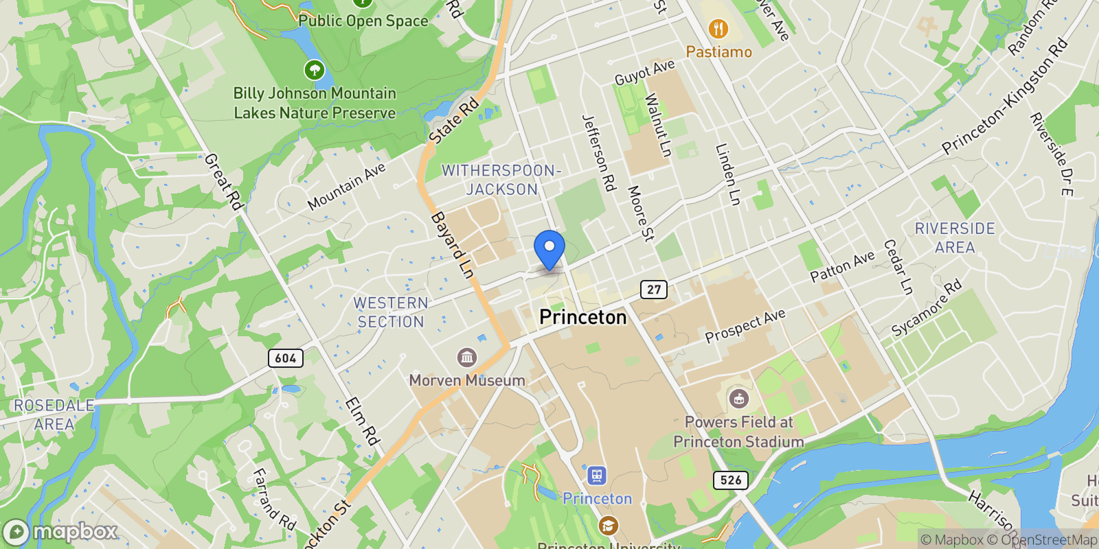 Map showing 20 Paul Robeson Place , Princeton, NJ 08542, Princeton, New Jersey, United States.