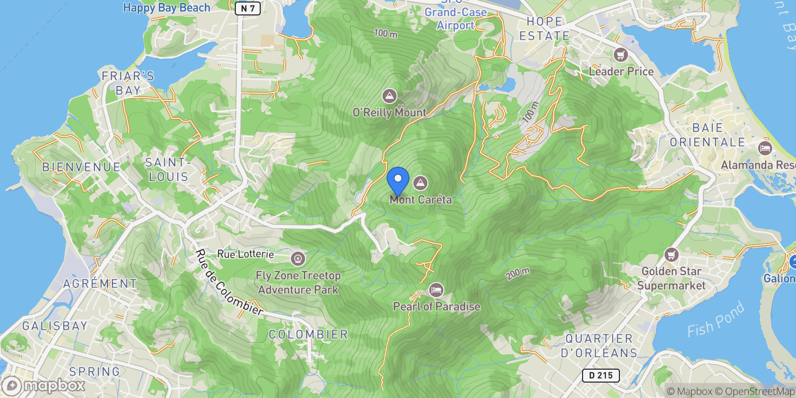 Map showing Saint-Martin, Saint Martin.