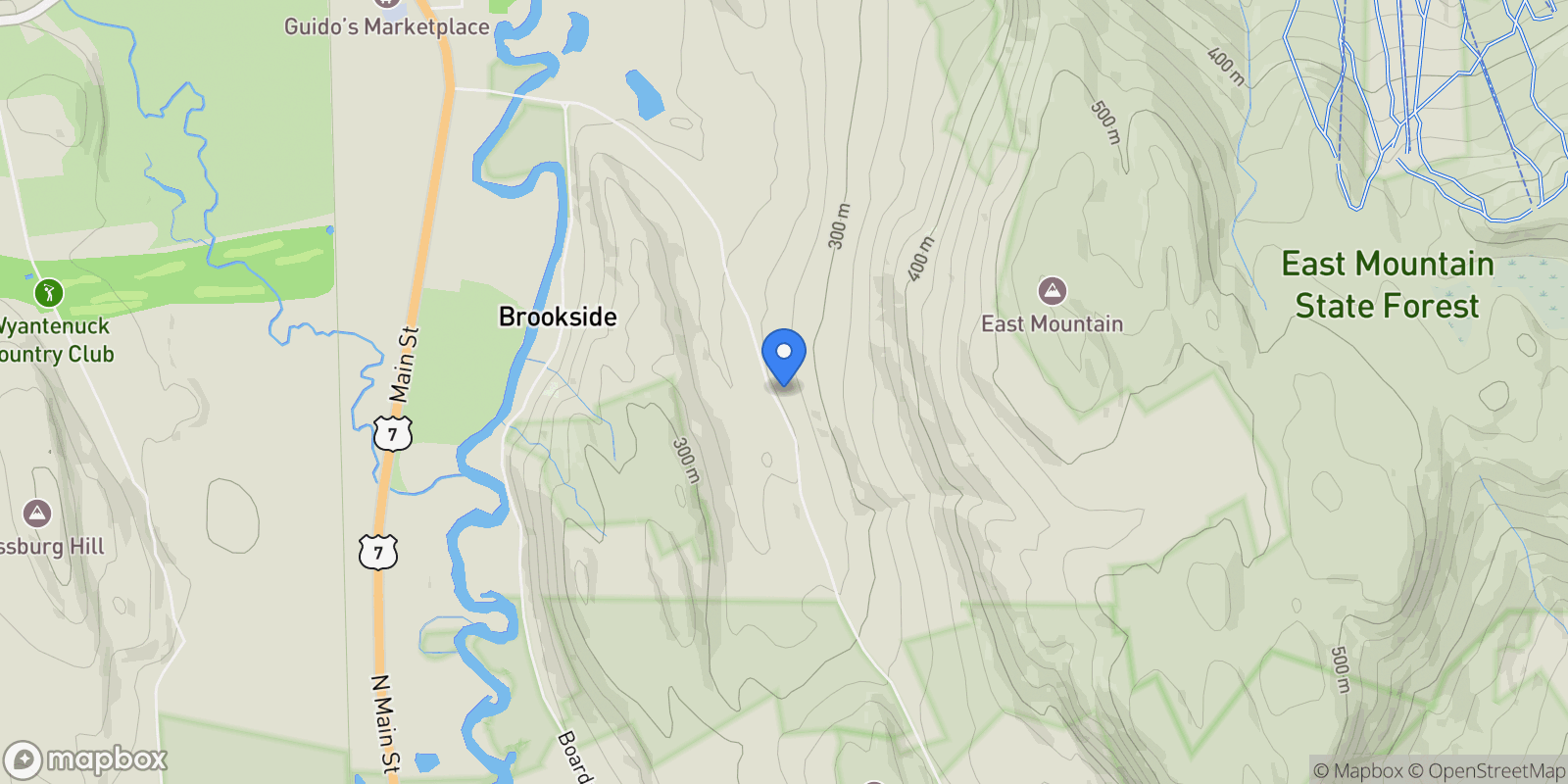 Map showing 97 Brush Hill Rd, Great Barrington, MA 01230, Great Barrington, Massachusetts, United States.