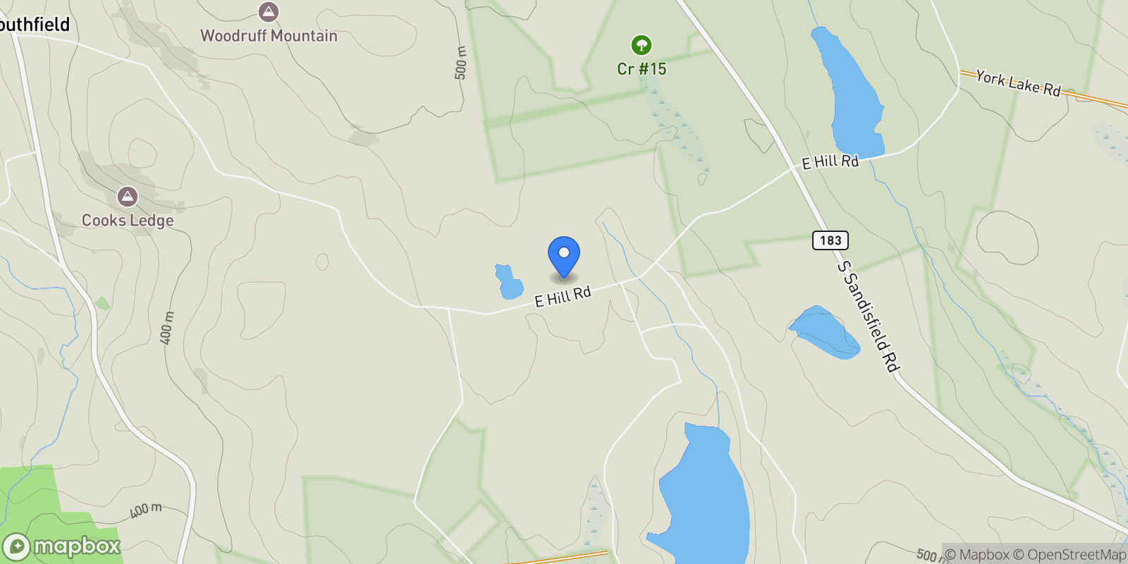 Map showing 764 East Hill Rd, New Marlborough, MA 01230, Great Barrington, Massachusetts, United States.