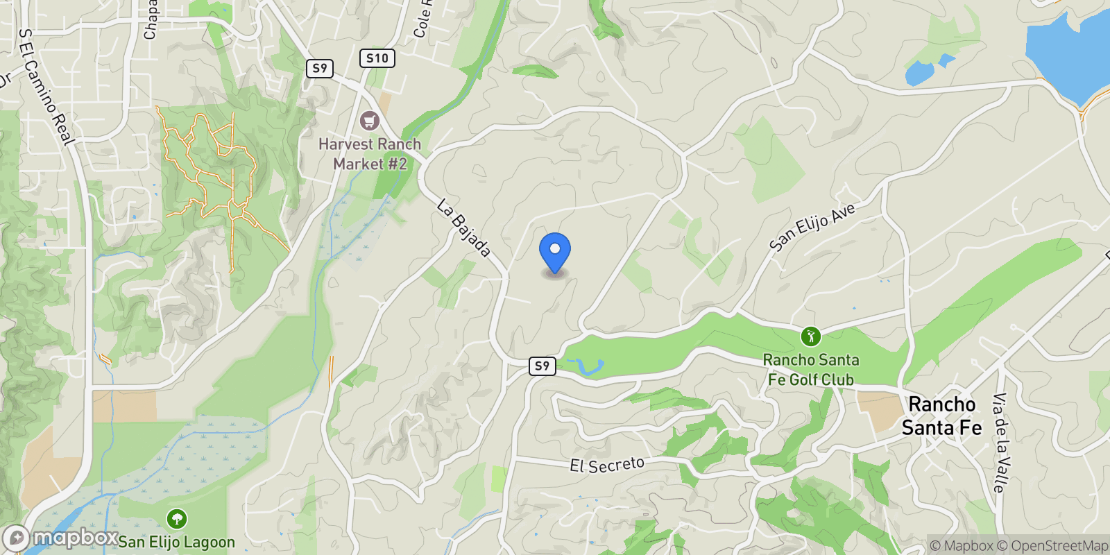 Map showing 17507 Los Morros , Rancho Santa Fe, CA 92067, Rancho Santa Fe, California, United States.