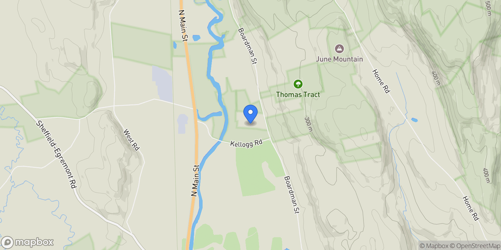 Map showing 1373 Boardman St, Sheffield, MA 01257, Sheffield, Massachusetts, United States.