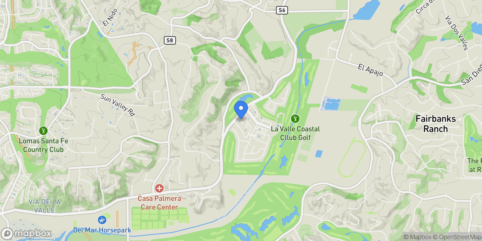 Map showing 3636 Calle Juego , Rancho Santa Fe, CA 92091, Rancho Santa Fe, California, United States.