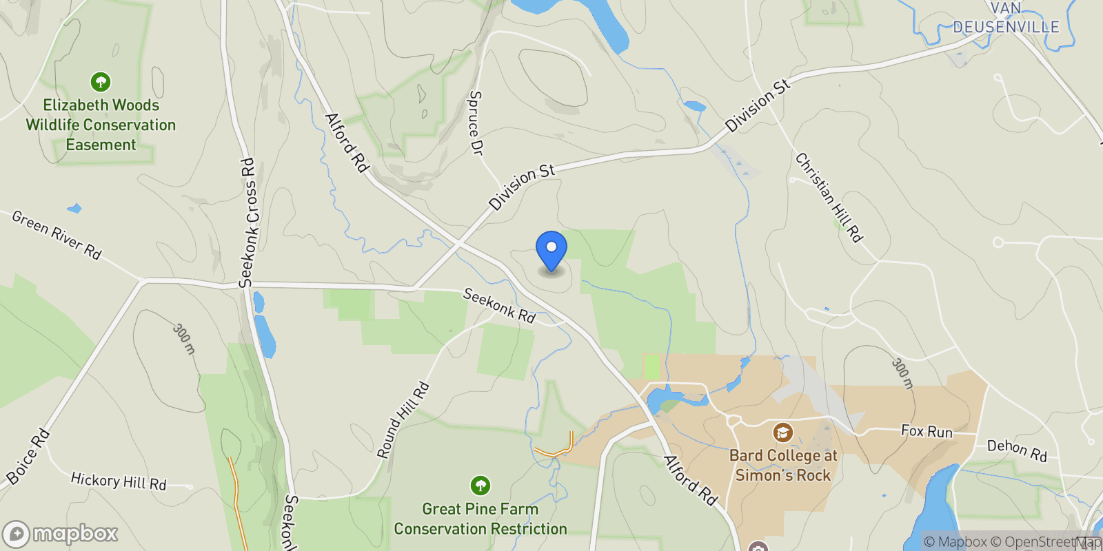 Map showing 110 Alford Rd, Great Barrington, MA 01230, Great Barrington, Massachusetts, United States.