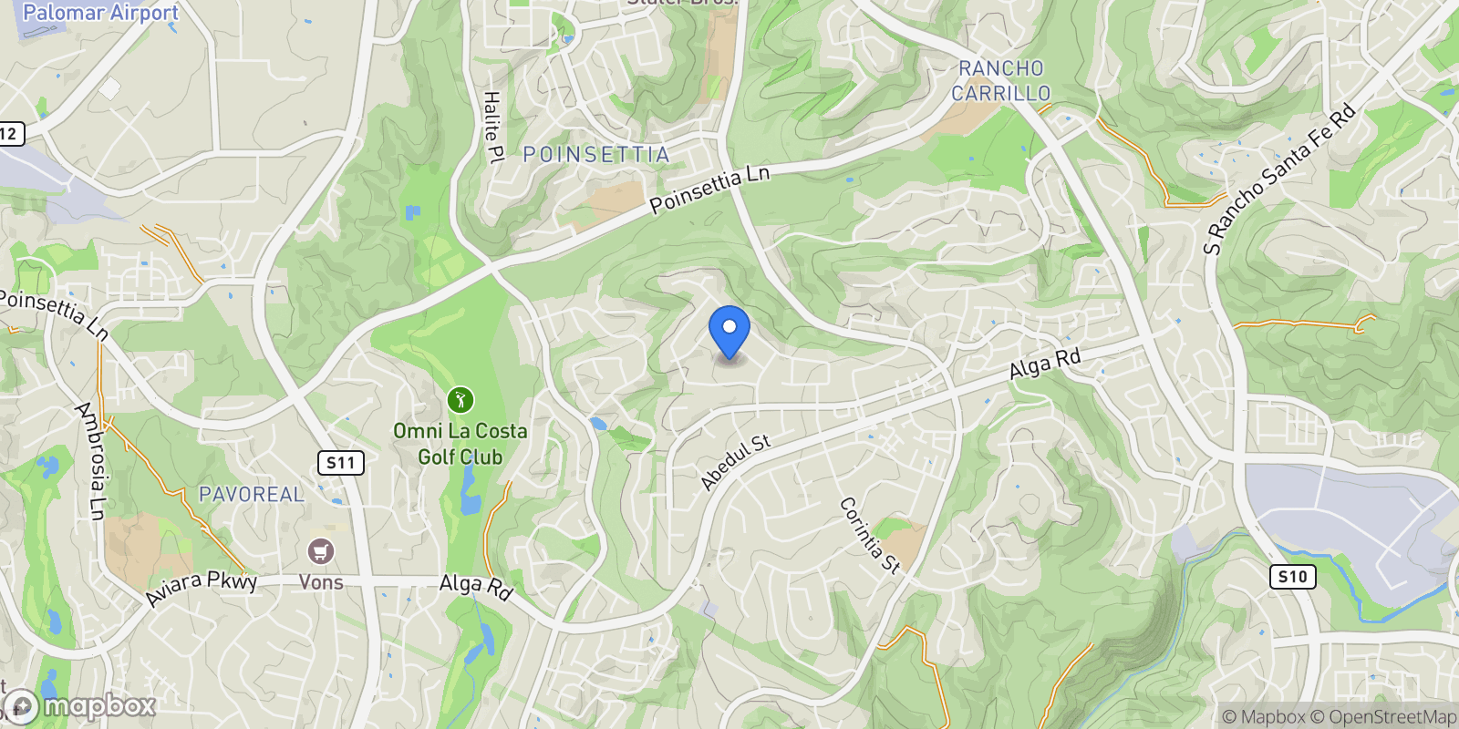 Map showing 6429 La Vanco Court , Carlsbad, CA 92009, Carlsbad, California, United States.