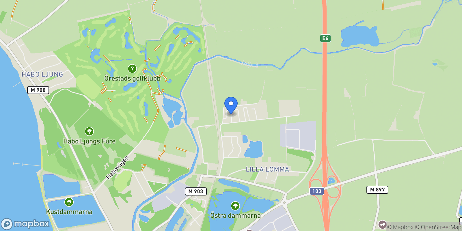 Map showing Lilla Hagastigen 5, Skåne, M, Lomma, Skåne County, Sweden.