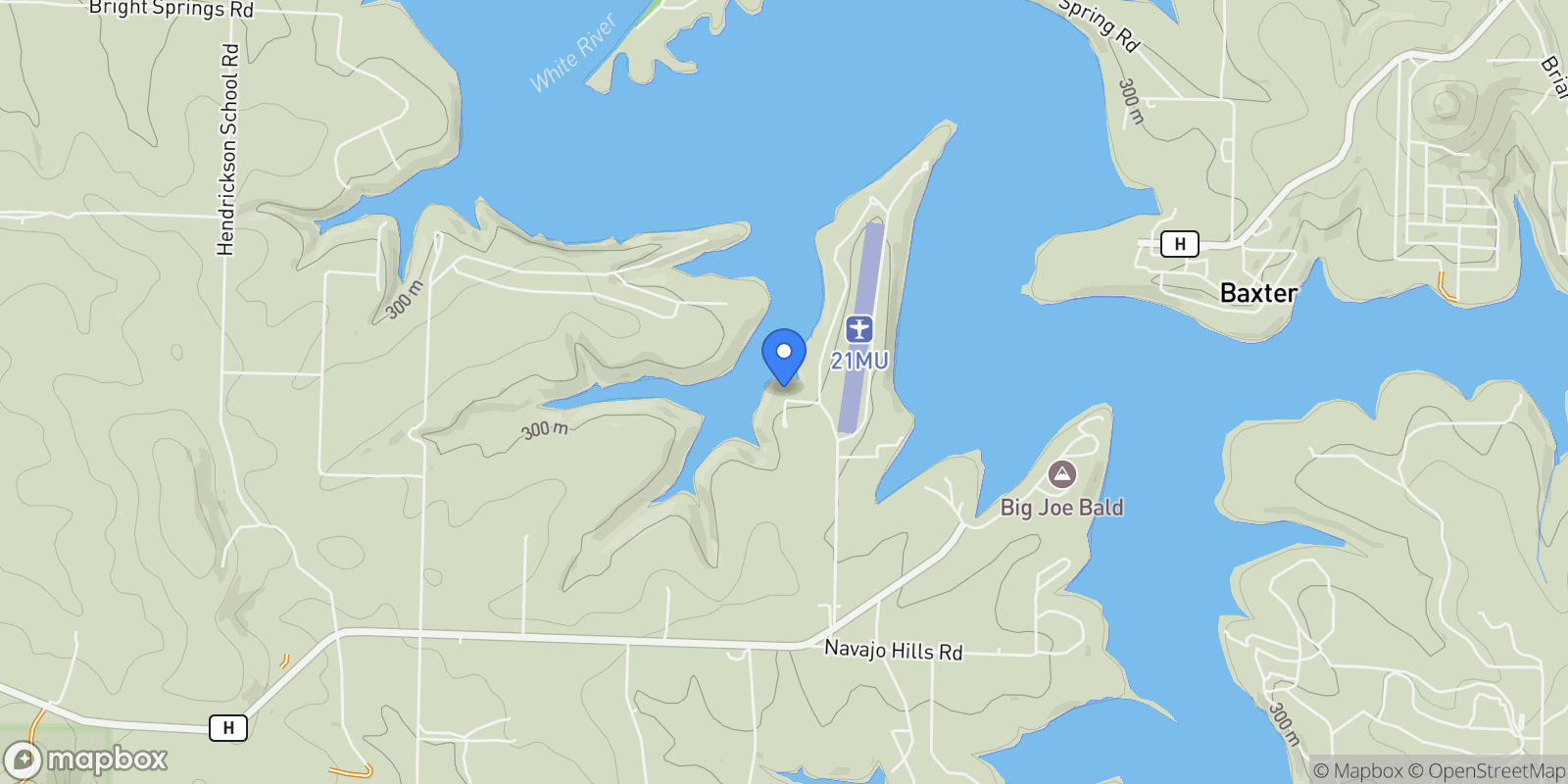 Map showing 67 N Fork Lane, Shell Knob, MO 65747, Shell Knob, Missouri, United States.