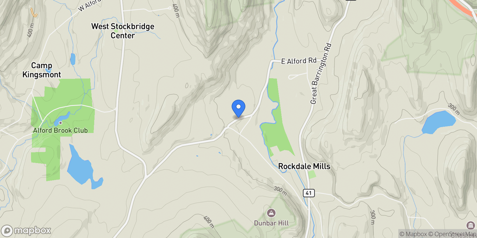 Map showing 40 E Alford Rd, West Stockbridge, MA 01266, West Stockbridge, Massachusetts, United States.