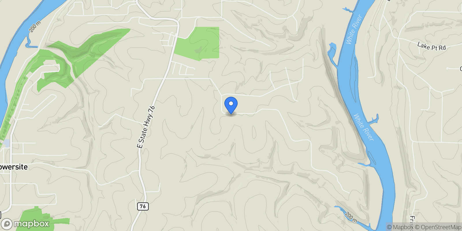 Map showing 000 Burmingham Road, Forsyth, MO 65653, Forsyth, Missouri, United States.