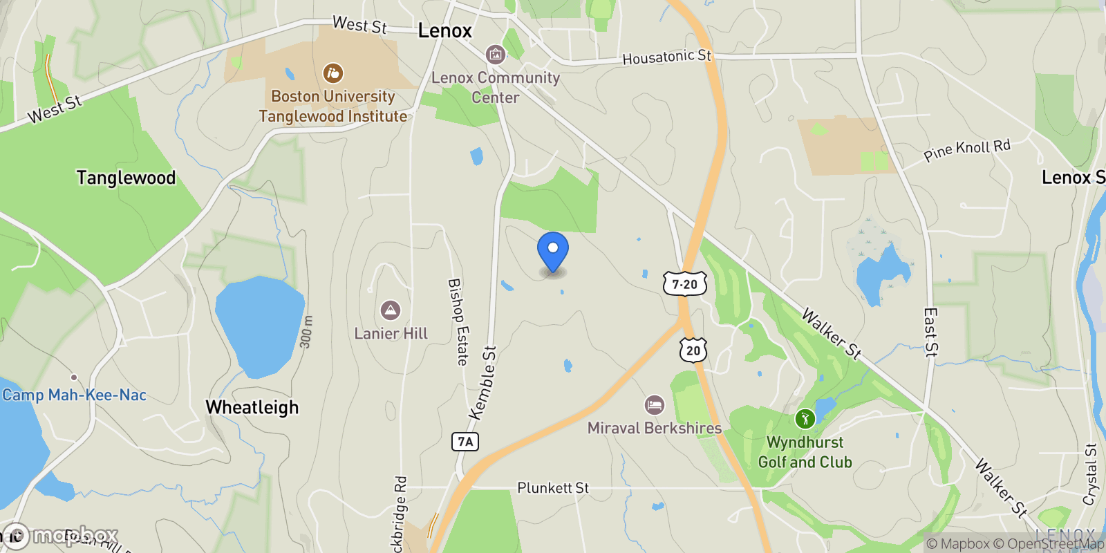 Map showing 165 Kemble St 5, Lenox, MA 01240, Lenox, Massachusetts, United States.