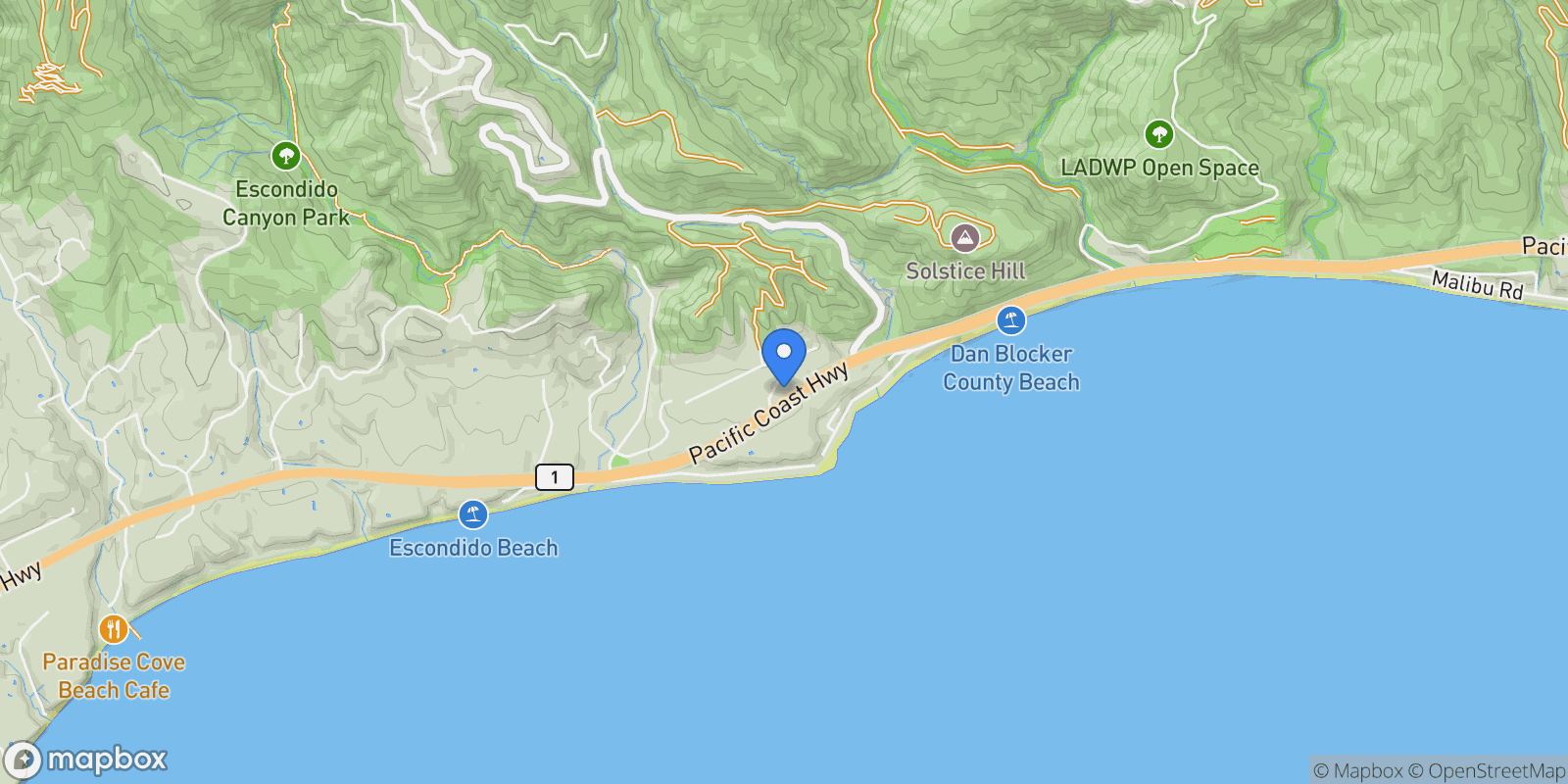 Map showing 26799 Sea Vista Dr, Malibu, CA 90265, Malibu, California, United States.