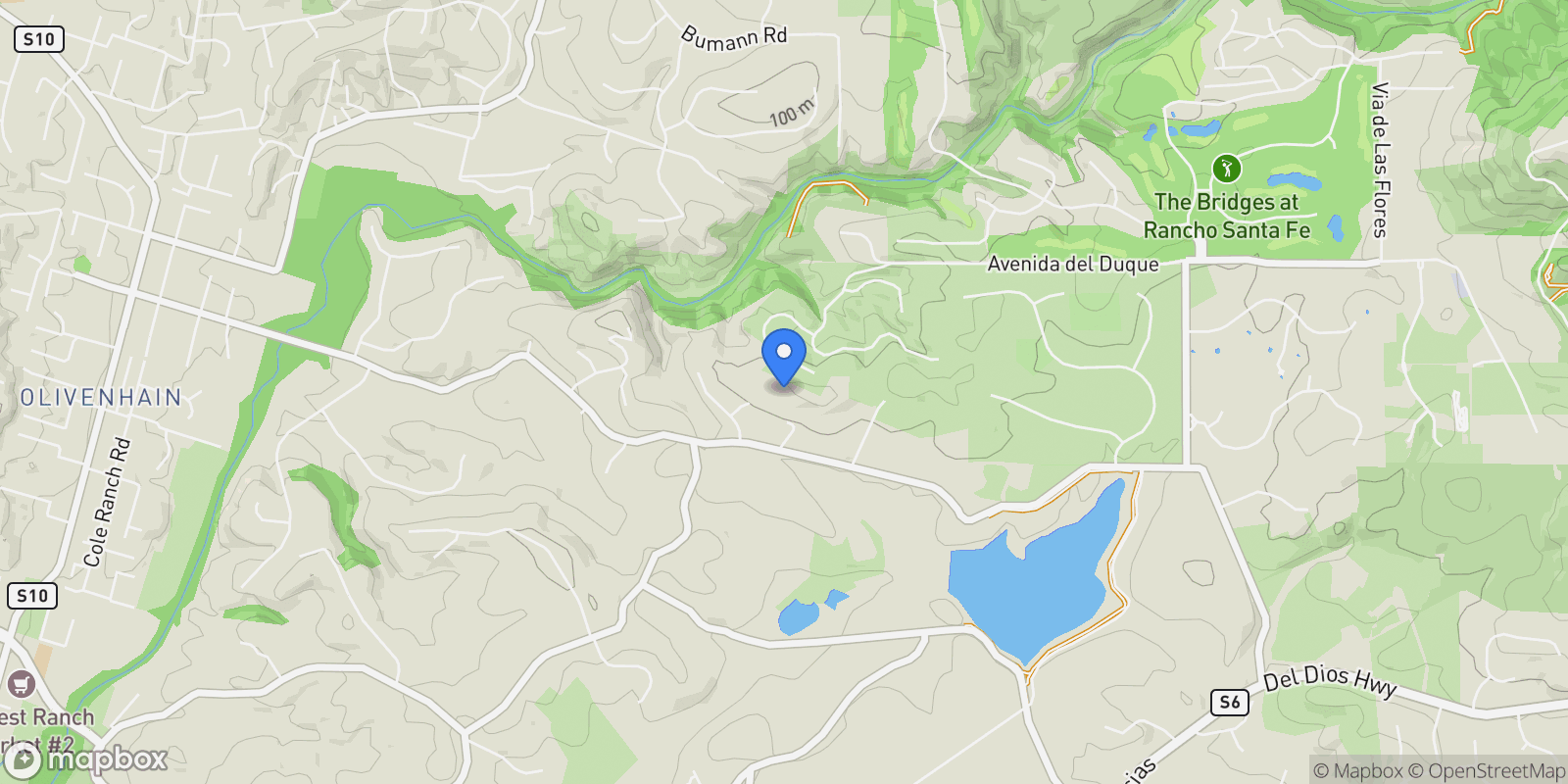 Map showing 18245 Paseo Victoria , Rancho Santa Fe, CA 92067, Encinitas, California, United States.