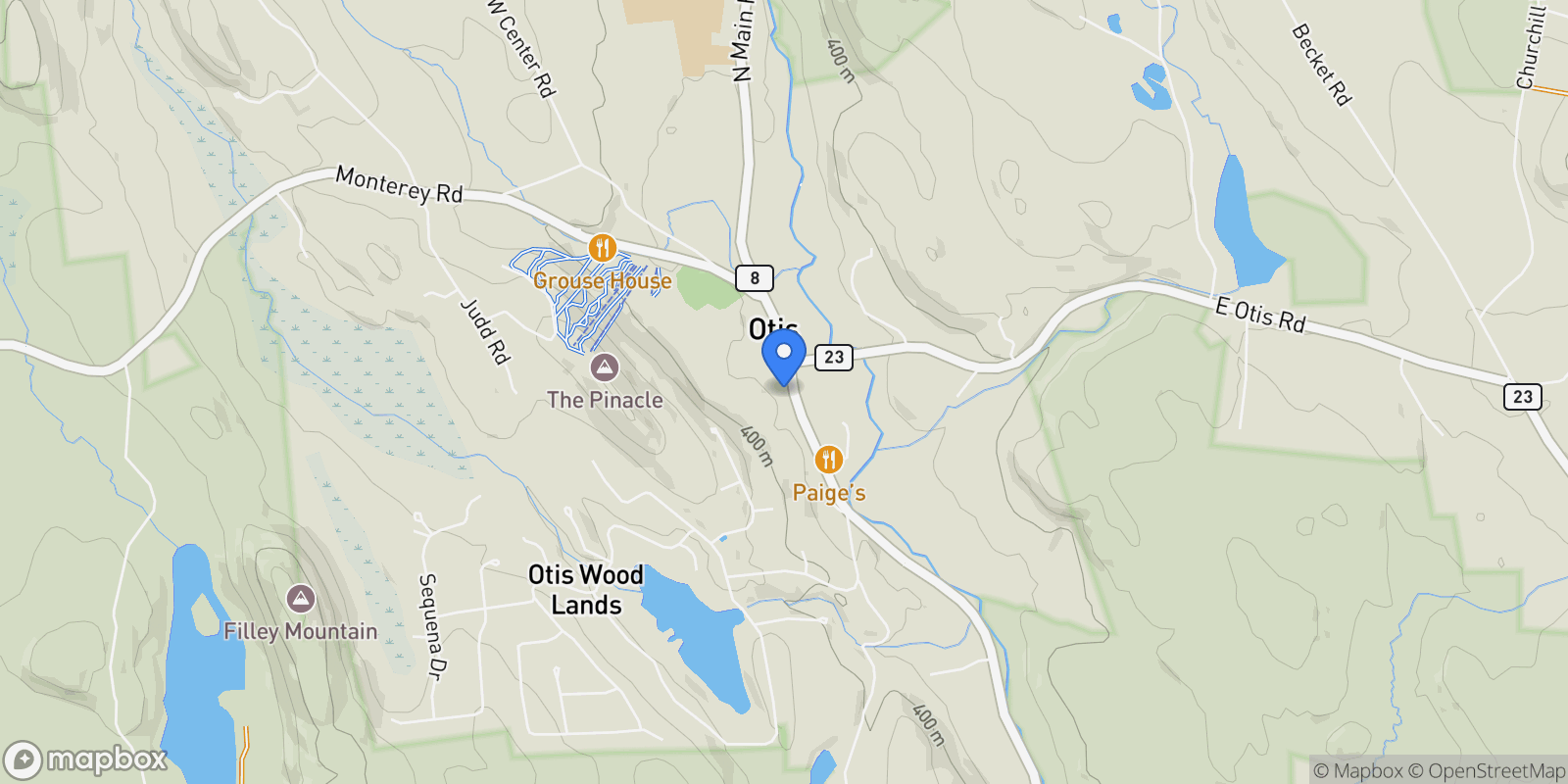Map showing 32 S Main Rd, Otis, MA 01253, Otis, Massachusetts, United States.