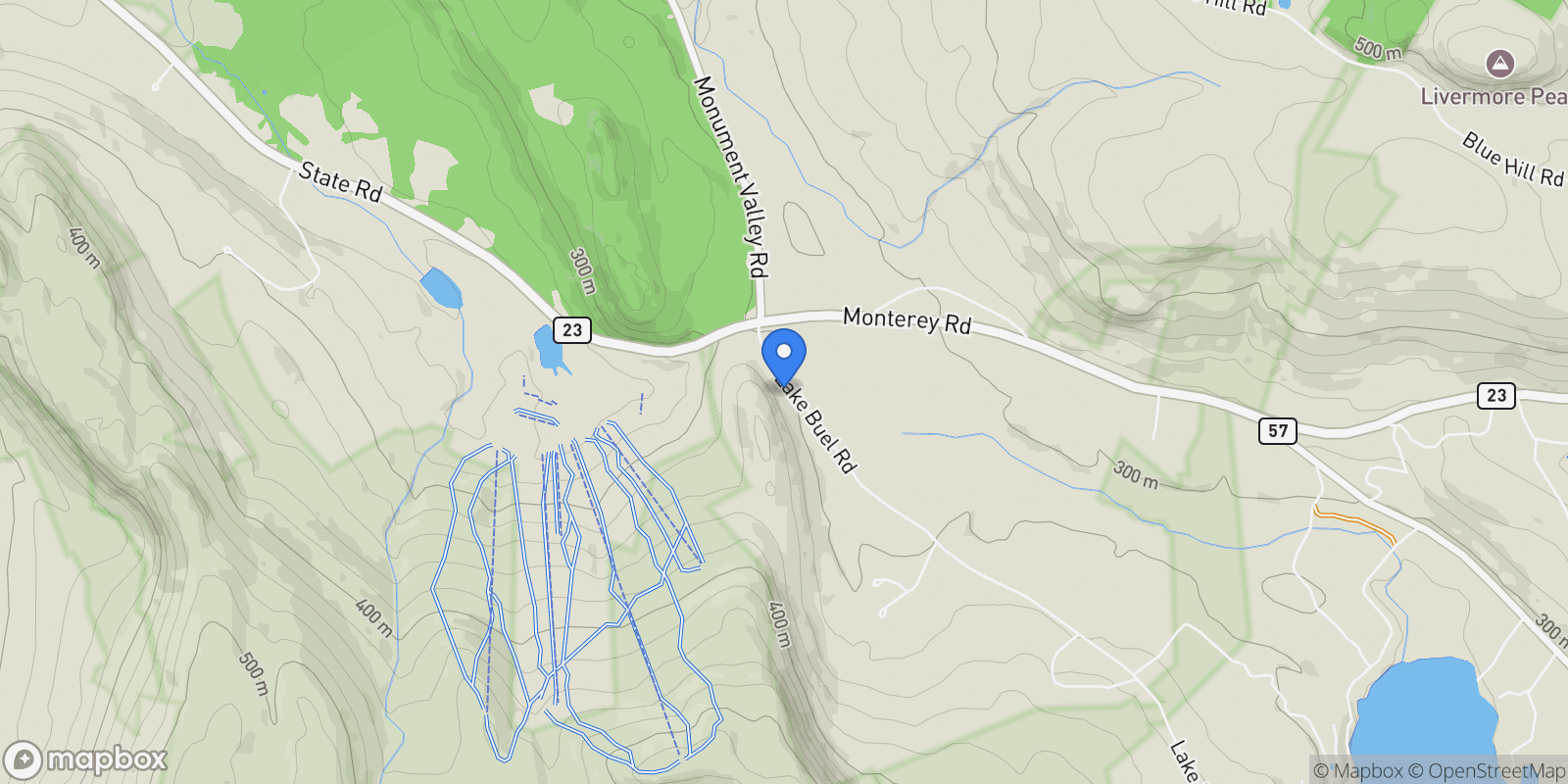 Map showing 6 Lake Buel Rd, Great Barrington, MA 01230, Great Barrington, Massachusetts, United States.