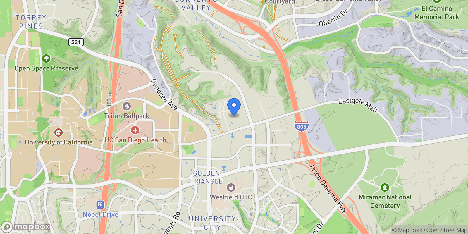 Map showing 4485 Vision Drive #4 , San Diego, CA 92121, San Diego, California, United States.
