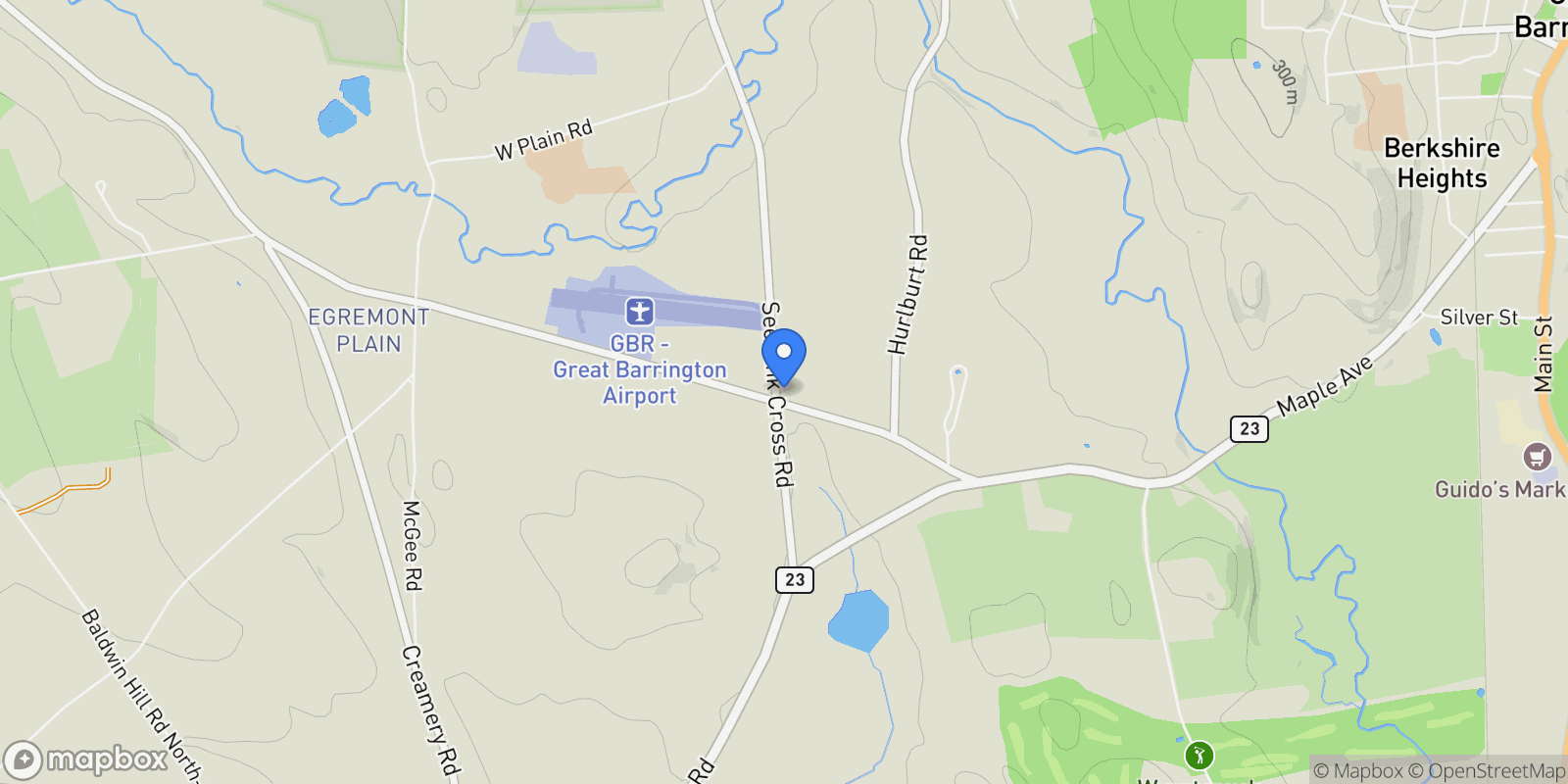 Map showing 36 Egremont Plain Rd, Great Barrington, MA 01230, Great Barrington, Massachusetts, United States.