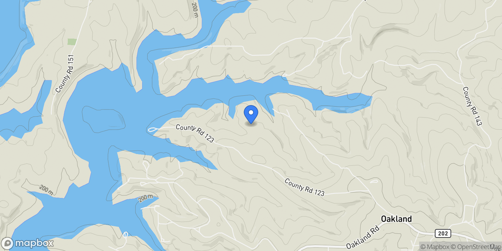 Map showing 1265 Mc 123, Oakland, AR 72661, Oakland, Arkansas, United States.