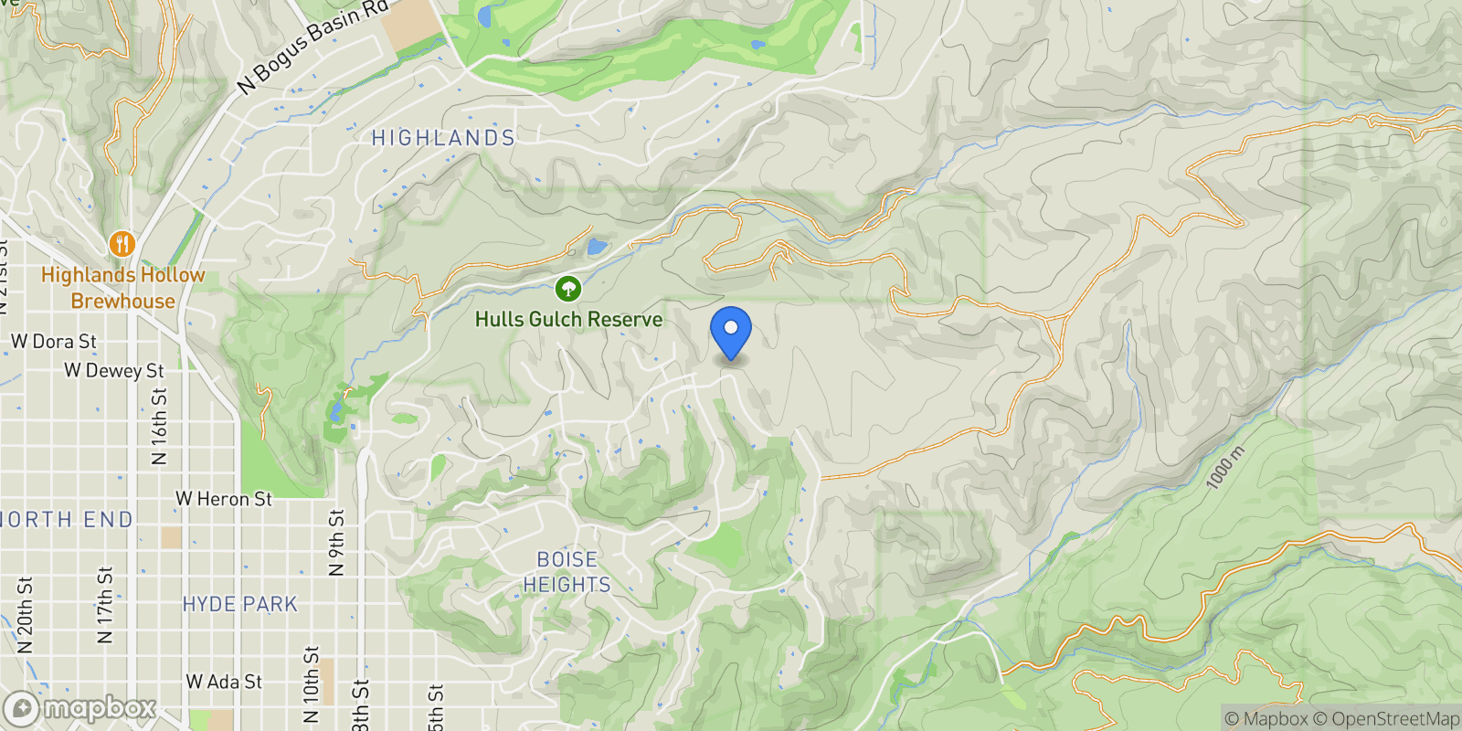 Map showing 768 E Orion Dr, Boise, ID 83702, Boise, Idaho, United States.