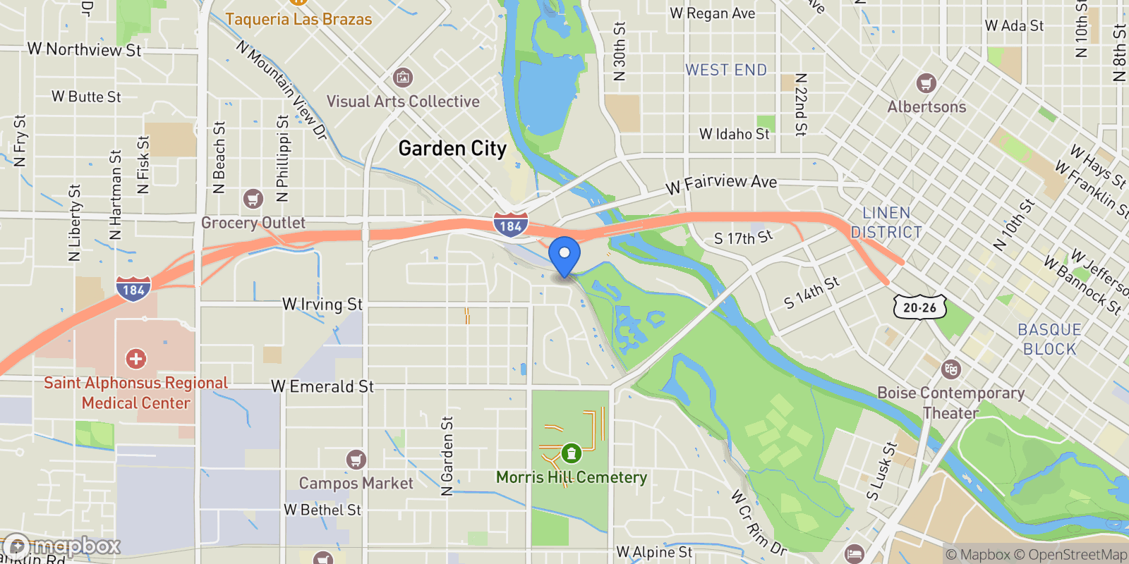 Map showing 4008 W Edgemont Street, Boise, ID 83706-2402, Boise, Idaho, United States.