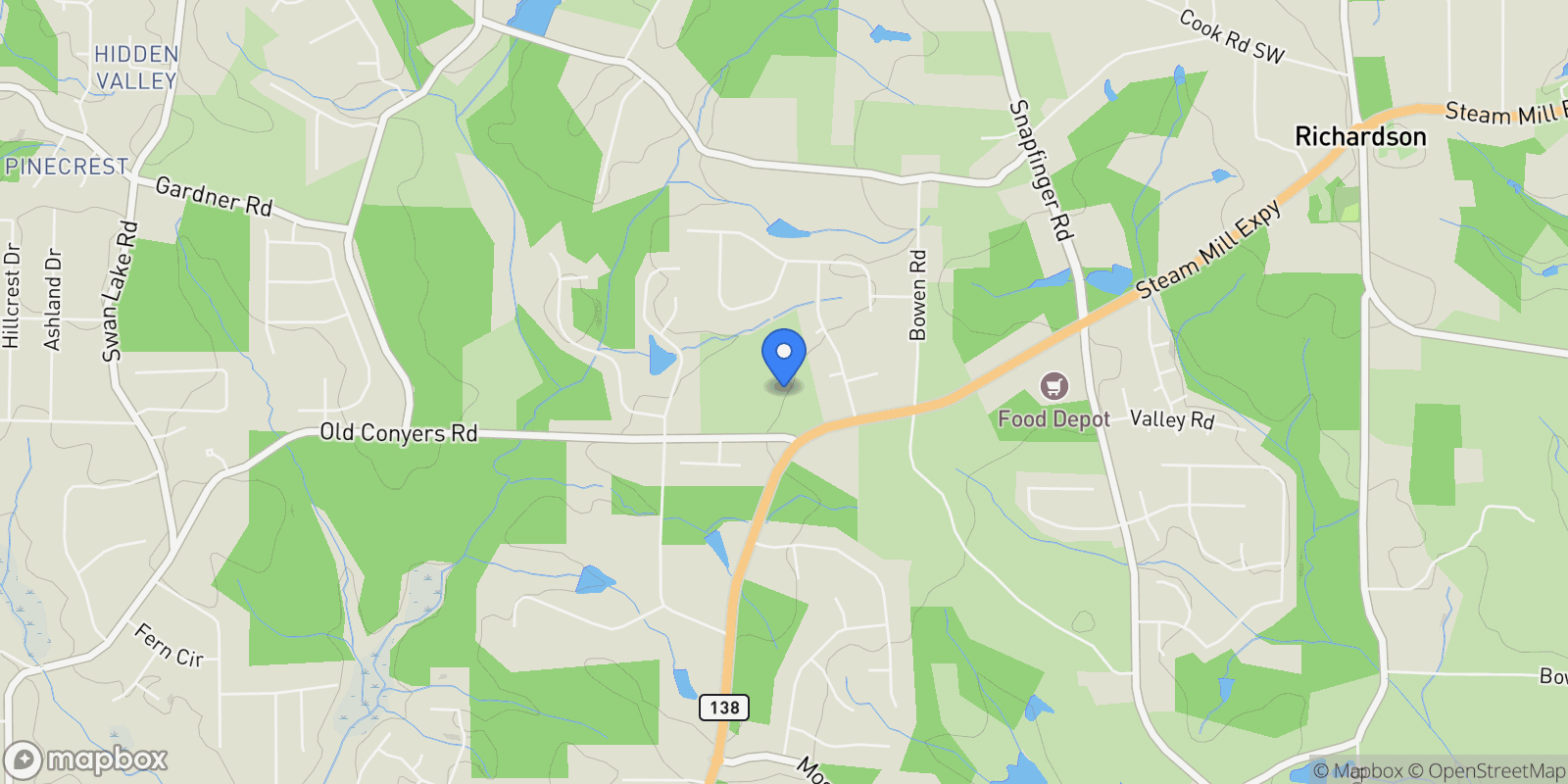 Map showing McDonough, Georgia, United States.