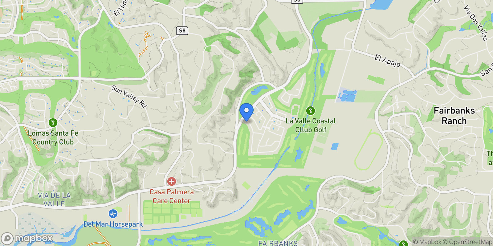 Map showing 16056 Avenida Calma , Rancho Santa Fe, CA 92091, Rancho Santa Fe, California, United States.