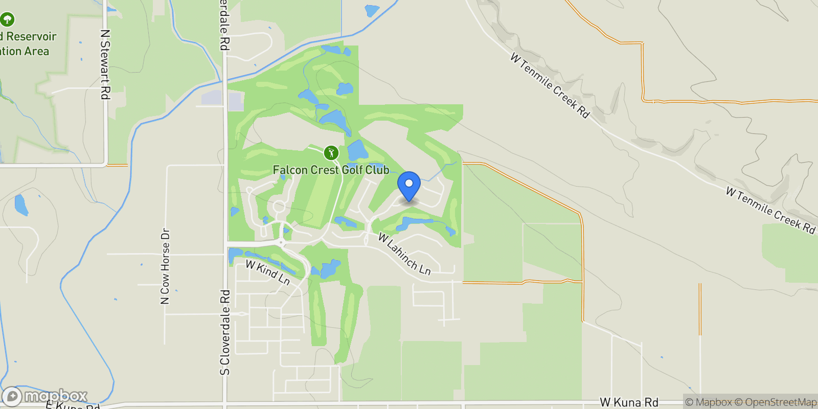 Map showing 11077 W Cruden Bay Ln, Kuna, ID 83634, Kuna, Idaho, United States.