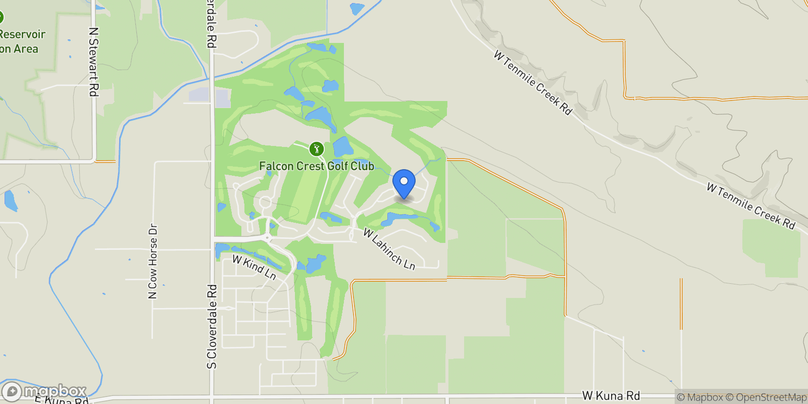 Map showing 10889 W Cruden Bay Ln, Kuna, ID 83634, Kuna, Idaho, United States.