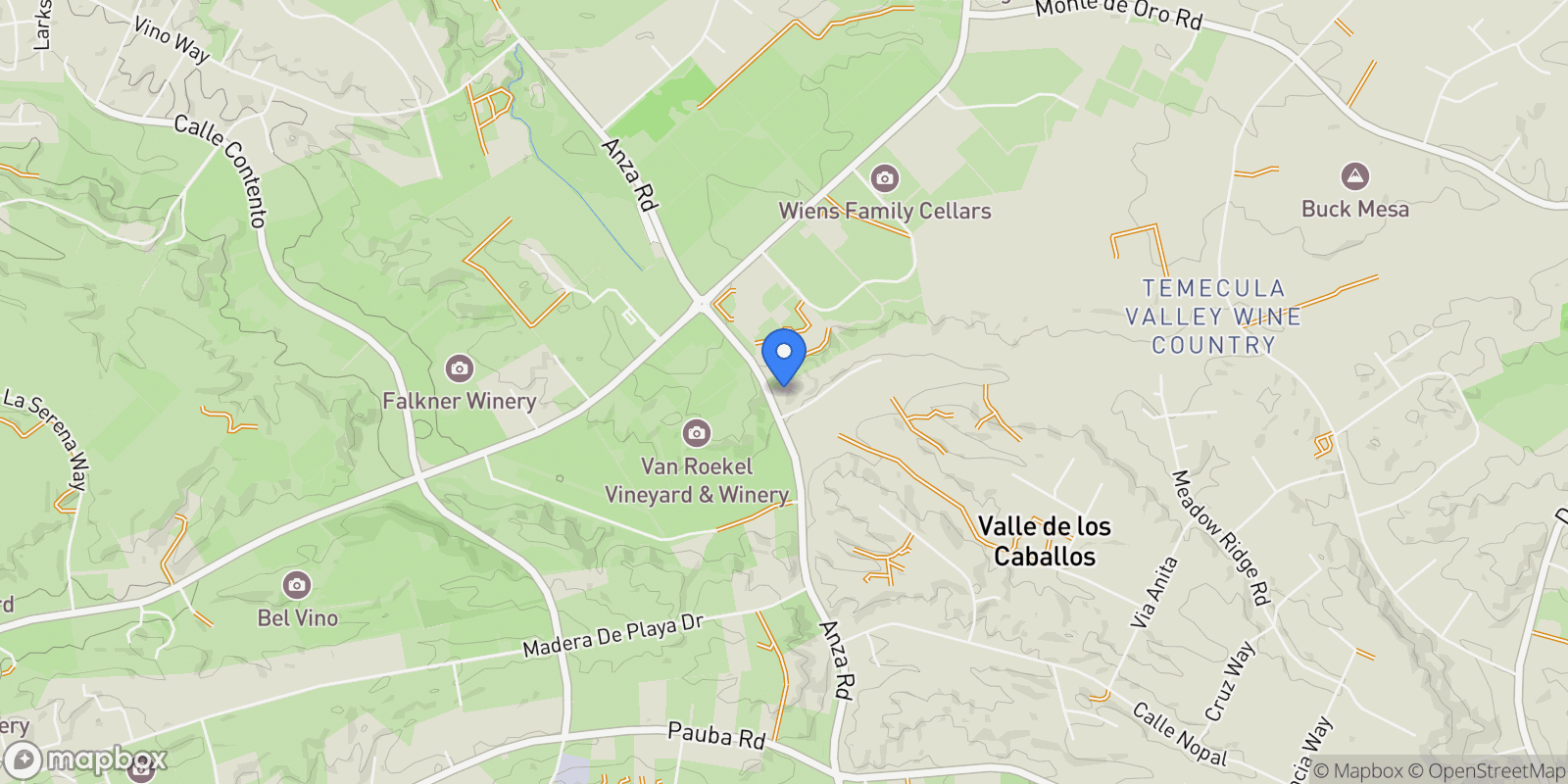 Map showing 40970 Anza Road , Temecula, CA 92592, Temecula, California, United States.