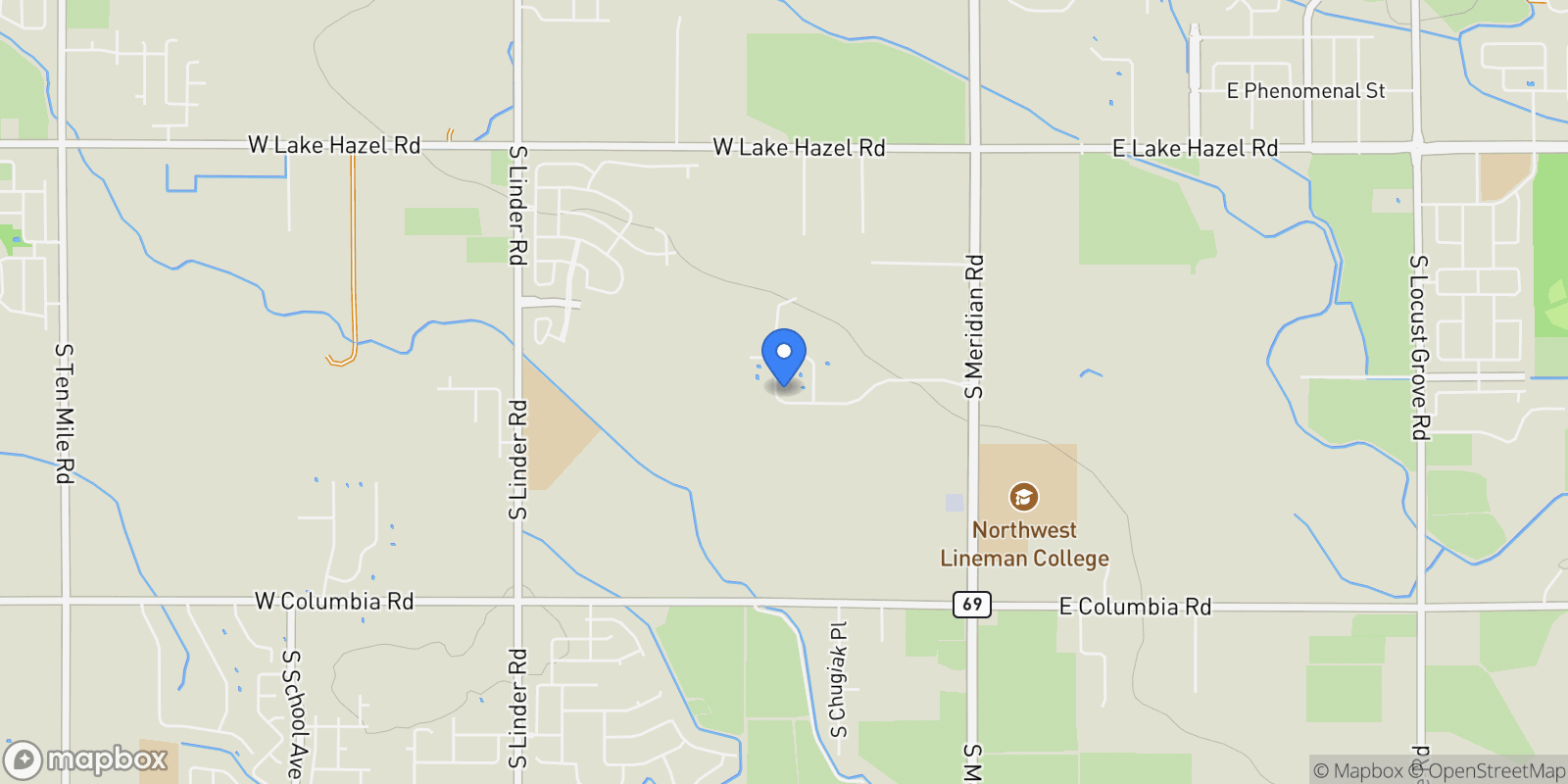 Map showing 7266 S Pear Blossom Way, Meridian, ID 83642, Meridian, Idaho, United States.