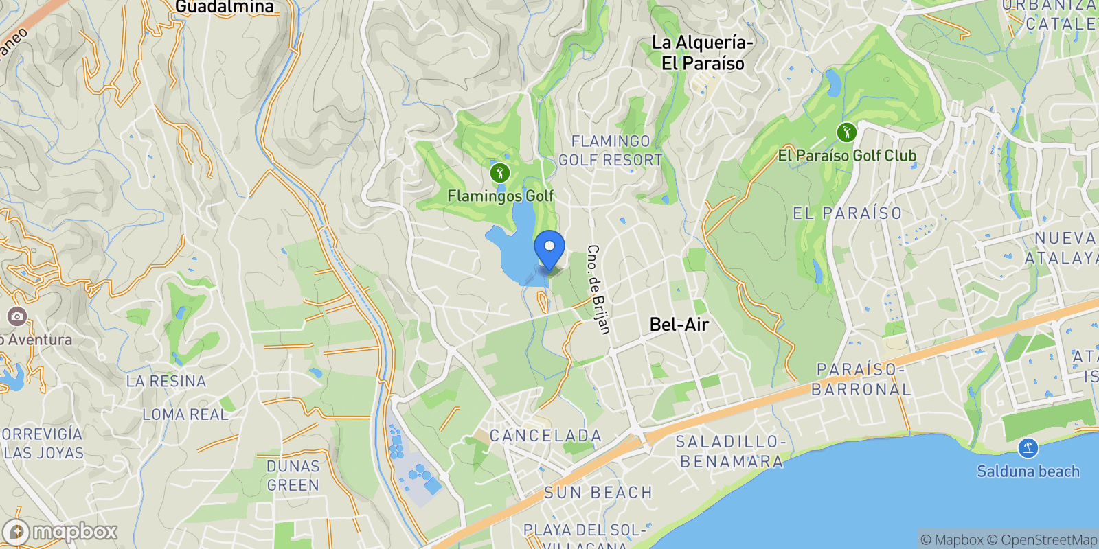 Map showing LOS REALES, Estepona, Málaga, Estepona, Bel-Air, Estepona, Andalusia.