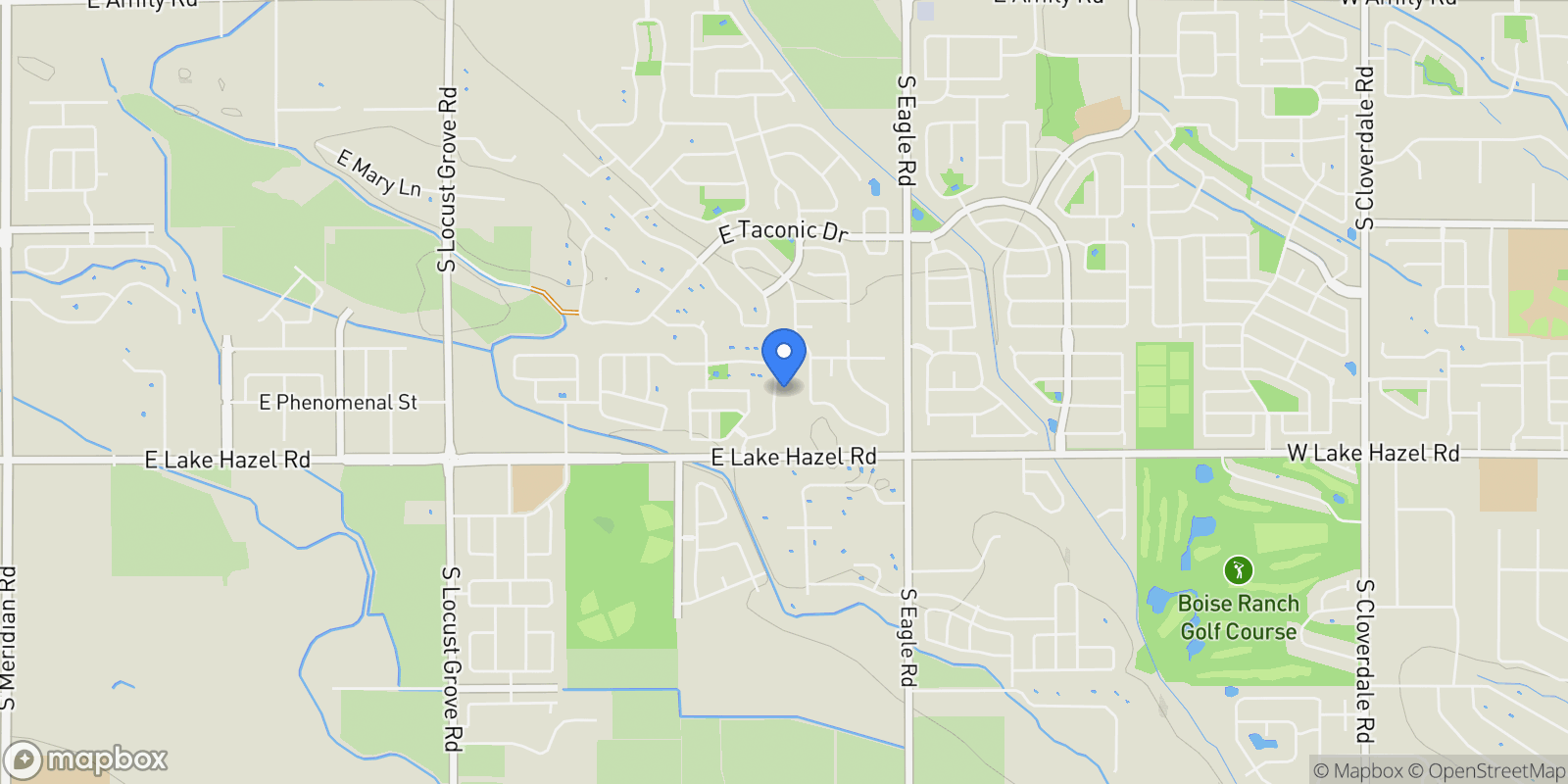 Map showing 6178 S Bosch Way, Meridian, ID 83642, Meridian, Idaho, United States.