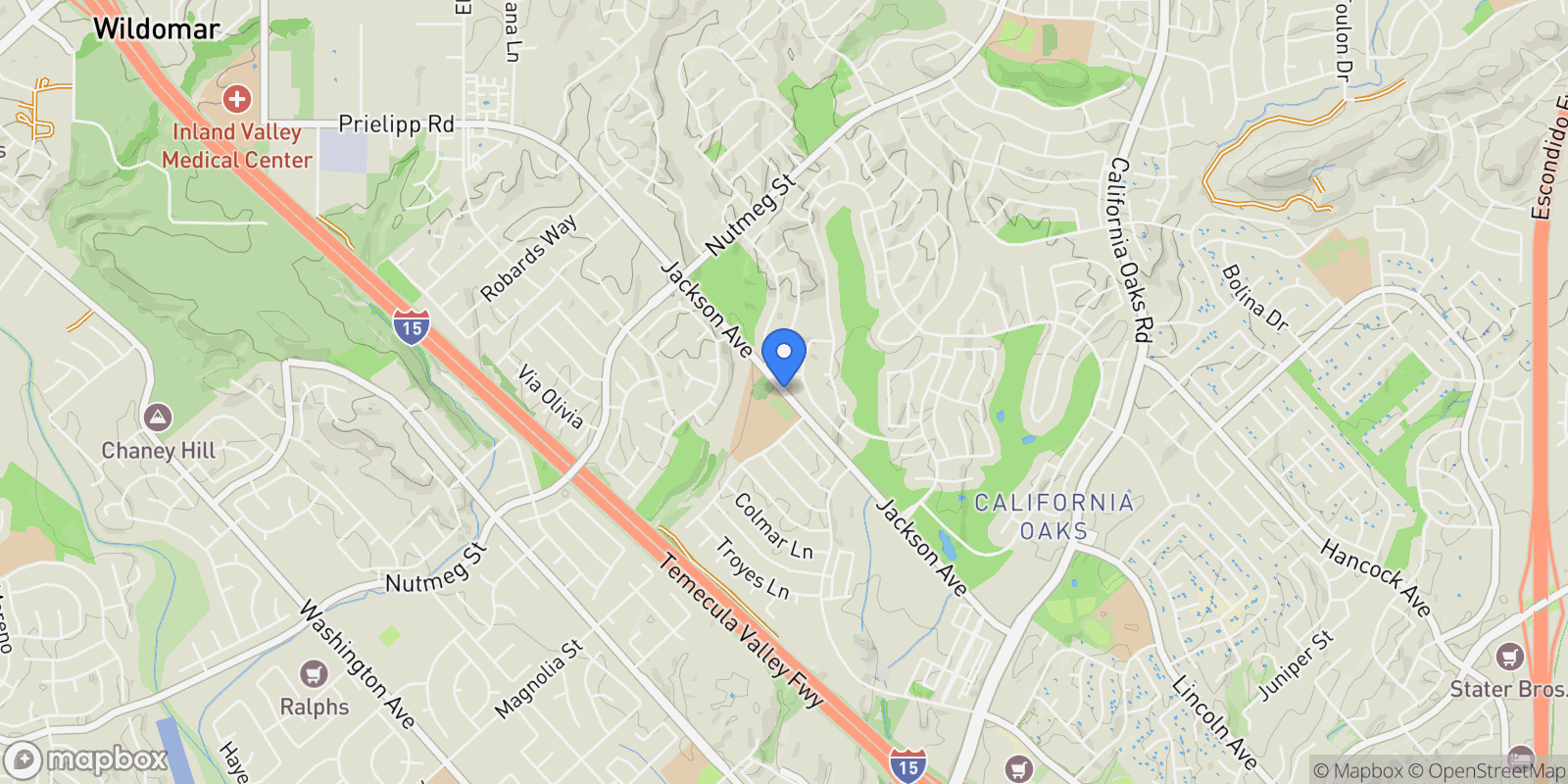 Map showing 0 Jackson Ave , Murrieta, CA 92562, Murrieta, California, United States.