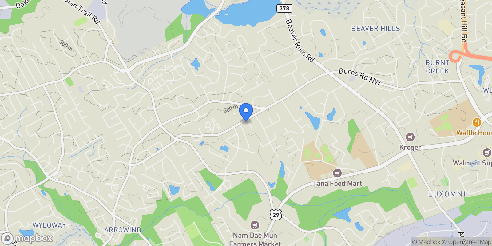 Map showing Lilburn, Georgia, United States.