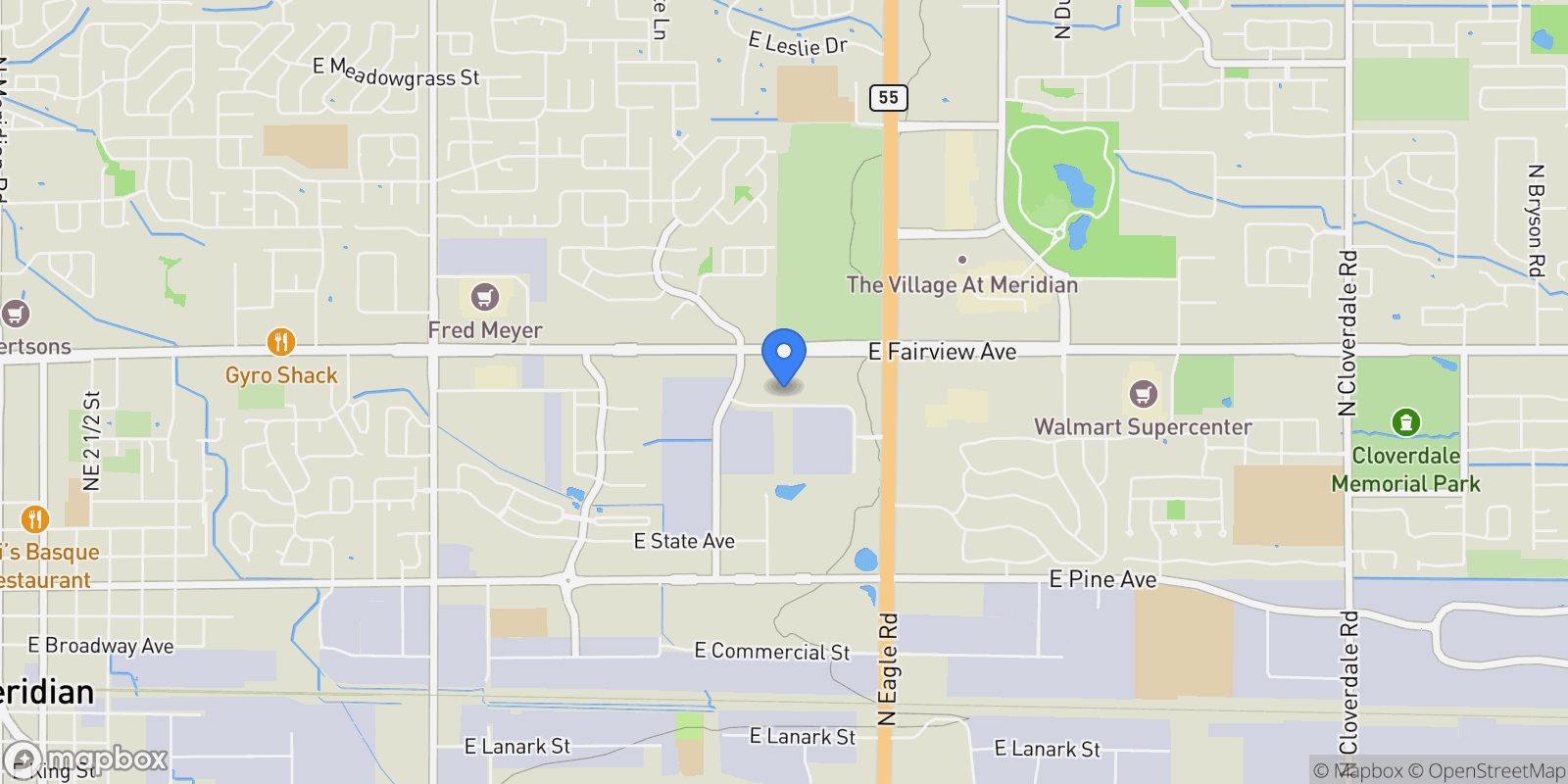 Map showing 2850 E Jewell St., Meridian, ID 83642, Meridian, Idaho, United States.