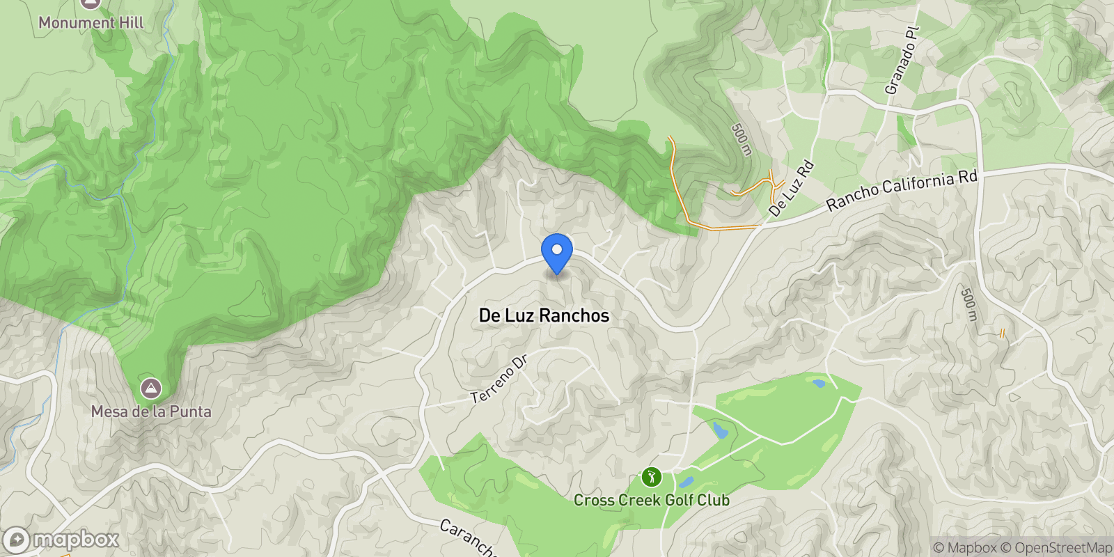 Map showing 43698 De Luz , Temecula, CA 92590, Temecula, California, United States.