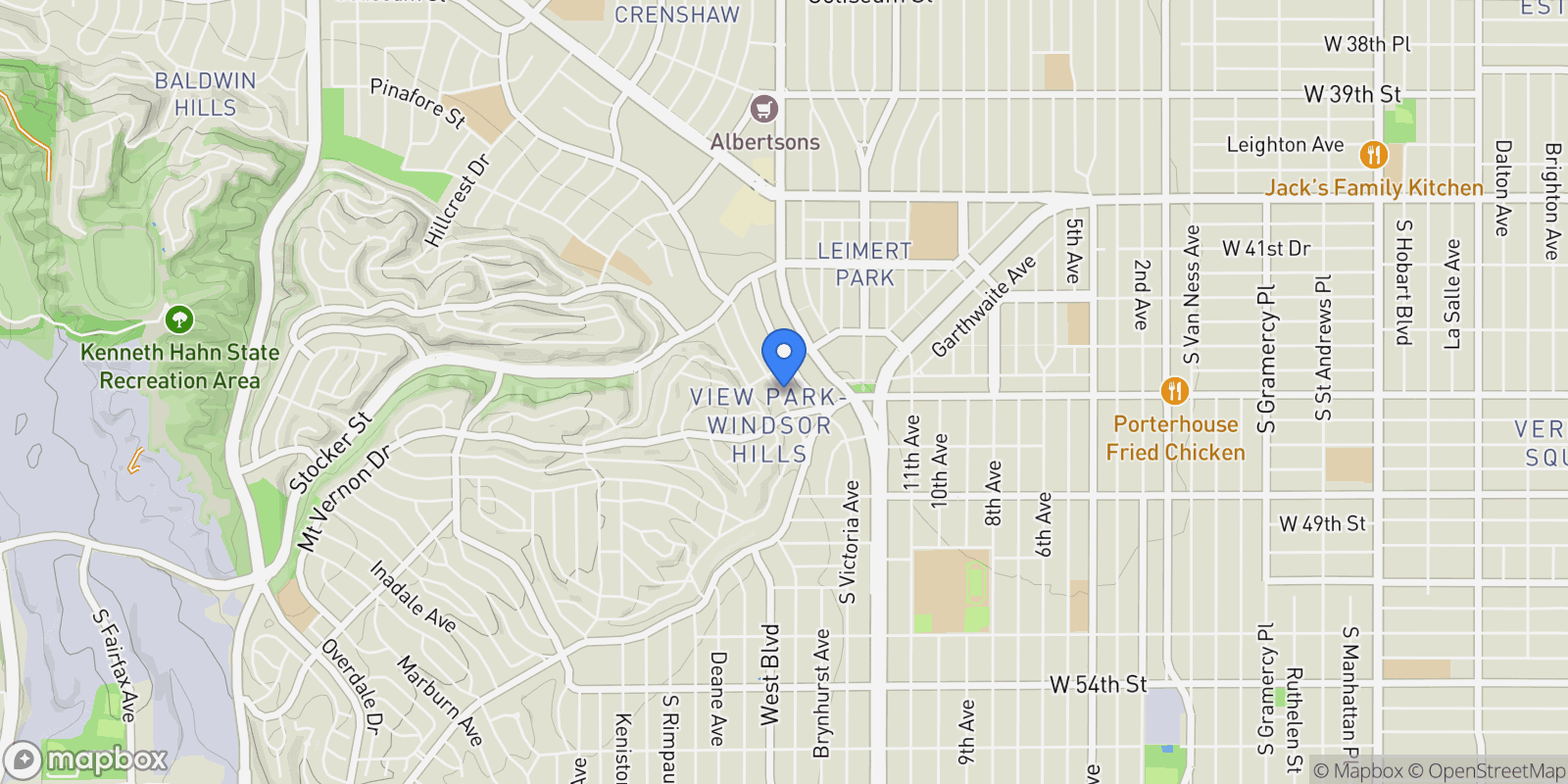 Map showing 4328 Angeles Vista Boulevard , Los Angeles, CA 90008, Los Angeles, California, United States.