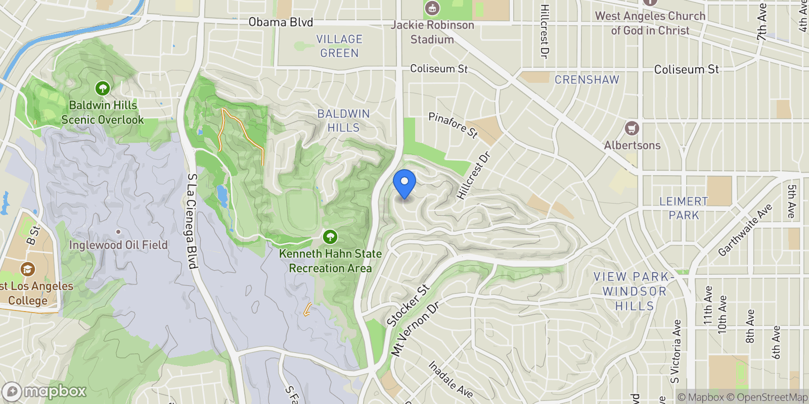 Map showing 4252 Don Jose Drive , Los Angeles, CA 90008, Los Angeles, California, United States.