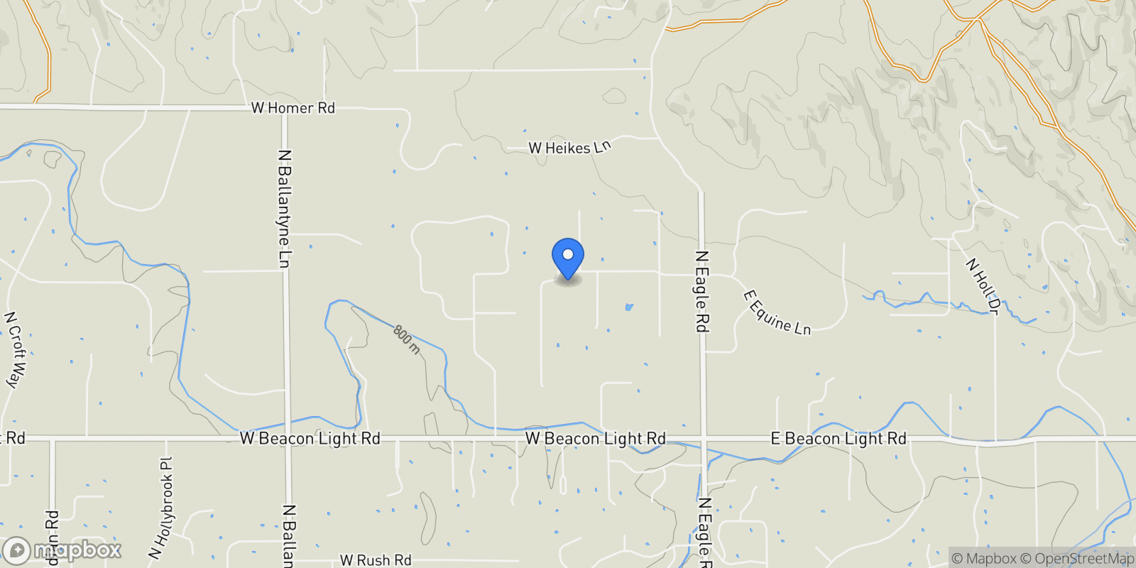 Map showing 3598 N Timber Ridge Ln, Eagle, ID 83616, Eagle, Idaho, United States.