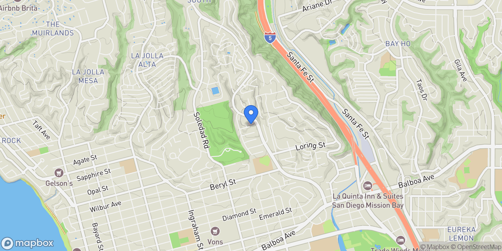 Map showing 2193 Harbour Heights Road , San Diego, CA 92109, San Diego, California, United States.