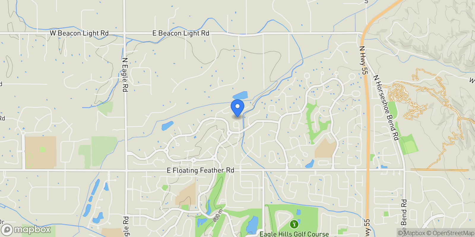Map showing 1292 E Prairie View Dr, Eagle, ID 83616, Eagle, Idaho, United States.